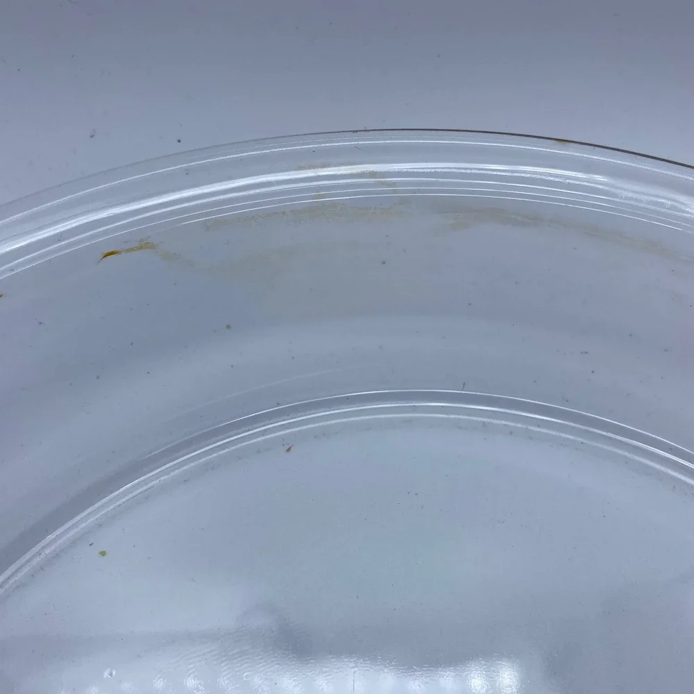 Vtg Pyrex Pie Plate 10 Inch Clear Glass Round Baking Dish 210 USA 25cm Bakeware